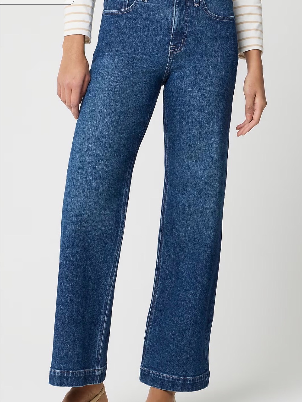 J. Crew Medium Blue Petite Wide Leg Jeans